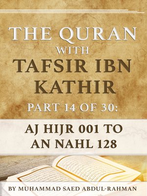cover image of The Quran With Tafsir Ibn Kathir Part 14 of 30